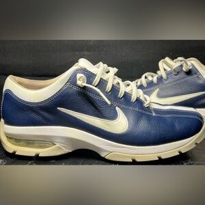 Vintage Style Nike Air Gritty Up Women's Retro Blue & White Golf Shoes Size 9.5